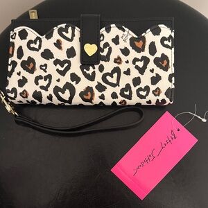 Betsey Johnson Animal Print Wristlet. Brand New!